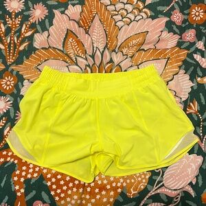 Lululemon size 8 highlighter yellow hotty hots